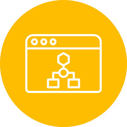 algorithm icon design vector image