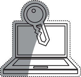 cloud computing security system vector image