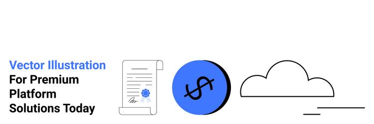efficient digital platform solutions with contract vector image