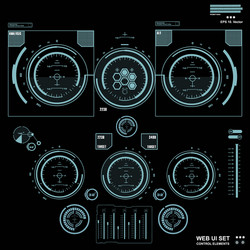 futuristic blue virtual graphic touch user vector image