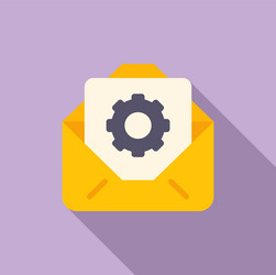 mail technical icon flat data support vector image