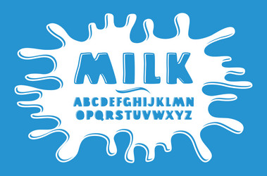 sans serif font in the style of handmade graphics vector image