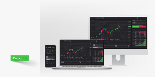 Trading app on various platforms white vector