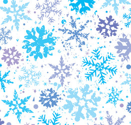 Winter Snowflakes Background Vector Image