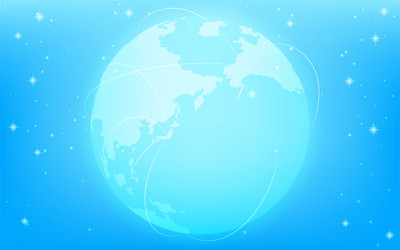 an image of a network trail lines connecting vector image