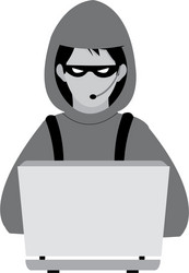 computer hacker icon vector image