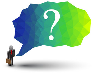 abstract geometric speech bubble with triangular p vector image