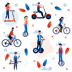 Active summer vacation cartoon seamless pattern vector