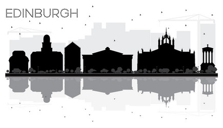 Edinburgh Skyline Silhouette Vector Image