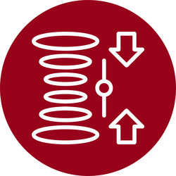 quantum superposition line circle style icon vector image