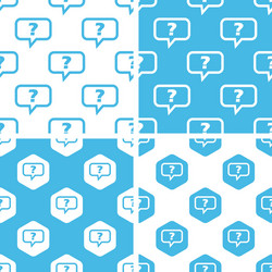 question message patterns set vector image