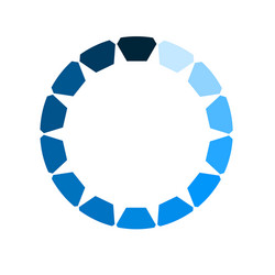 circle loader wait load spinning preloader vector image