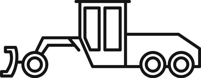 grader machine grapple icon outline style vector image