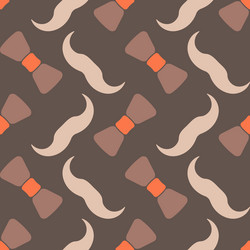 seamless background with different hipster objects vector image