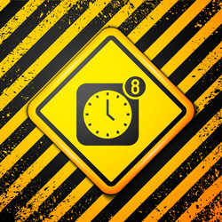 black alarm clock app smartphone interface icon vector image