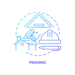 Closing phase blue gradient concept icon Vector Image
