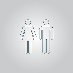 Man and woman icons toilet sign restroom icon vector