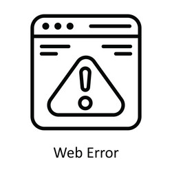 web error outline icon design vector image