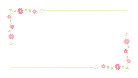 Floral botanical frame template rectangular Vector Image