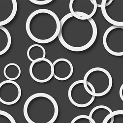 abstract seamless pattern rings with shadows vector