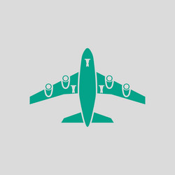 Airplane takeoff icon front view Royalty Free Vector Image