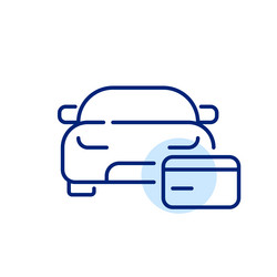 Car and credit card pictogram rental vector