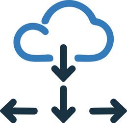 cloud computing networking icon design vector image