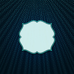 Frame on a blue textile background vector