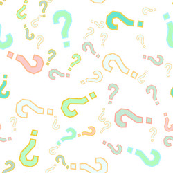 quiz seamless pattern question marks doubt faq vector image