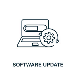 Software update icon monochrome simple cyber vector