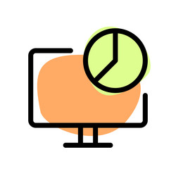 visual data represented as a circular graph vector image