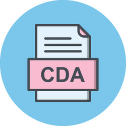 cda file document icon vector image