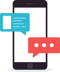 concept a mobile chat or conversation vector