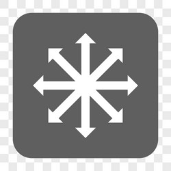 expand arrows rounded square button vector image