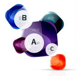 glossy square elements vector image