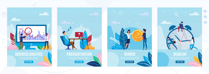 mobile landing pages set for business startup vector image