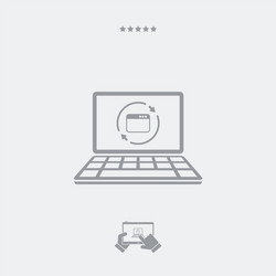 refresh computer window icon vector image