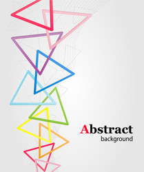 Abstract background with multi colored triangles vector