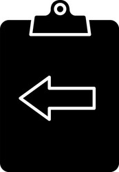 assignment return glyph icon vector image