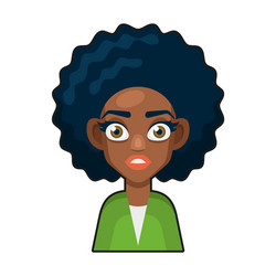 black african american or hindu girl avatar Vector Image