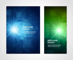 hi tech squared cubes flow star flash explosion vector image