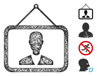 man picture web mesh vector image