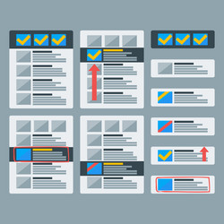 Paper advertising objects set vector