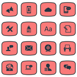 set of simple user icons vector image