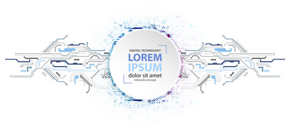 Technological Circuit Background vector image