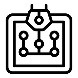 electronic microchip circuit board computing vector image