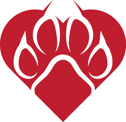 paw logo design Vector Image