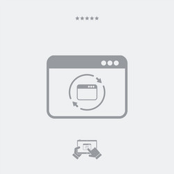 refresh computer window icon vector image