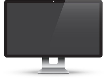 blank computer display isolated on white vector image