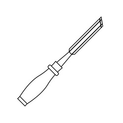 chisel icon shadow reflection design vector image